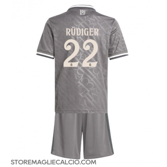 Real Madrid Antonio Rudiger #22 Maglia Gara Terza Repliche 2024-25 Bambino
